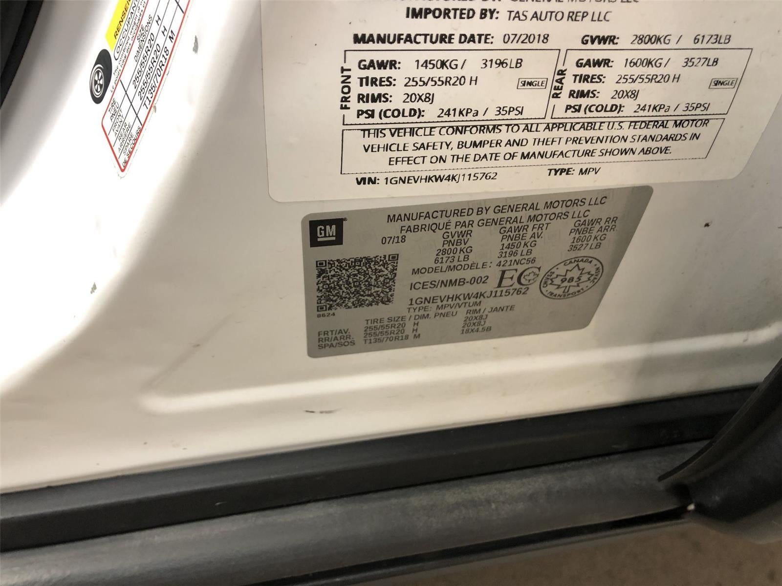 2019 Chevrolet Traverse LT Cloth