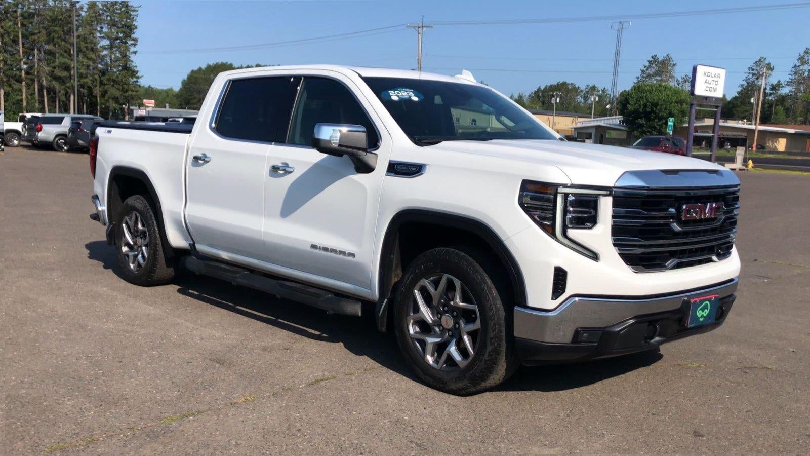 Used 2023 GMC Sierra 1500 SLT with VIN 3GTUUDED5PG109004 for sale in Hermantown, Minnesota