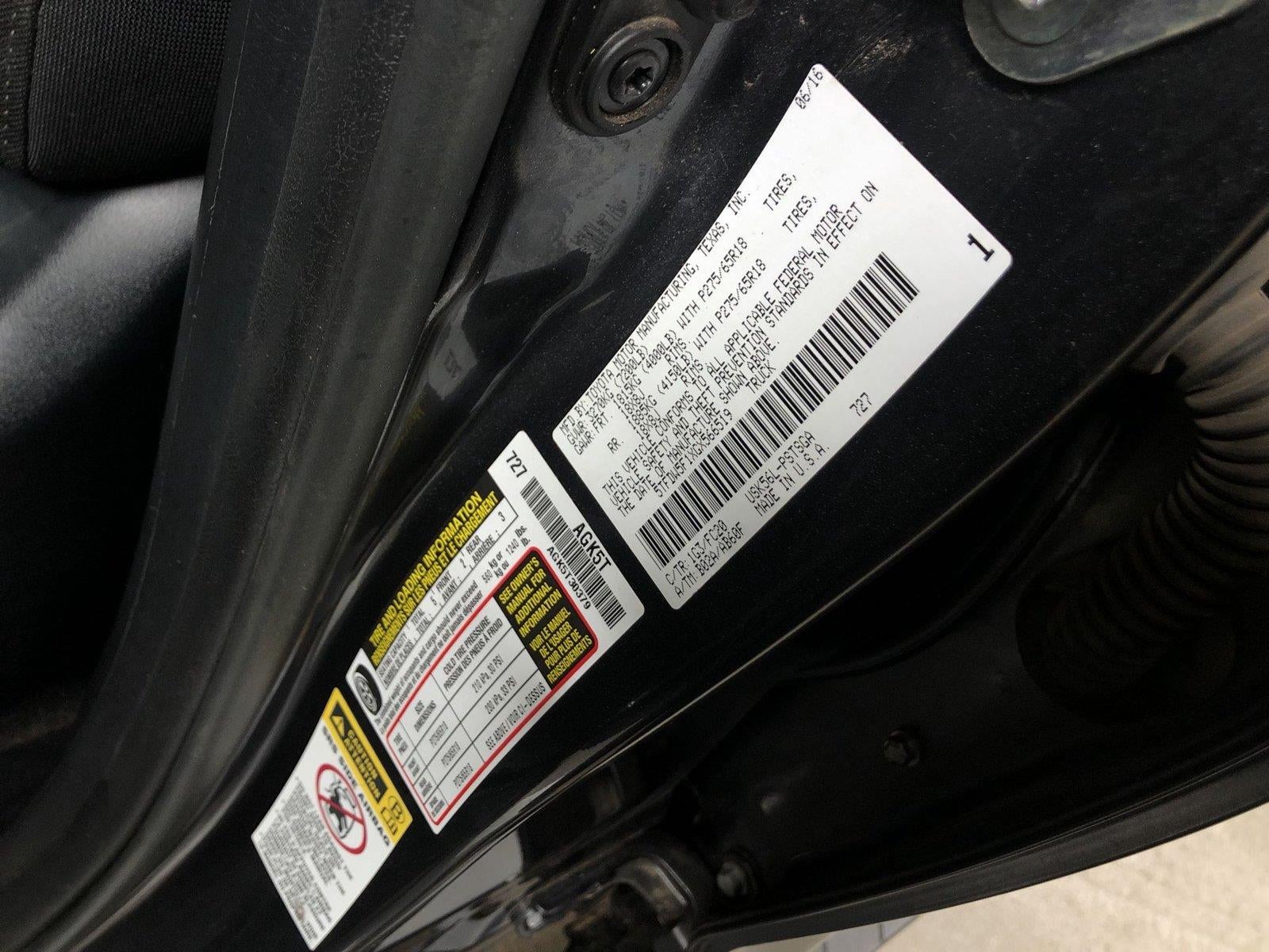 2016 Toyota Tundra SR5 5.7L V8